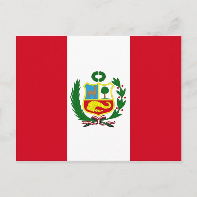 Cartão Postal Bandeira Nacional do Peru (Frente)
