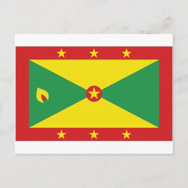 Cartão Postal Bandeira Nacional Granada (Frente)