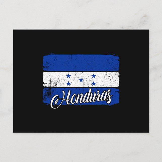 Cartão Postal Bandeira Nacional Honduras Honduras (Frente)