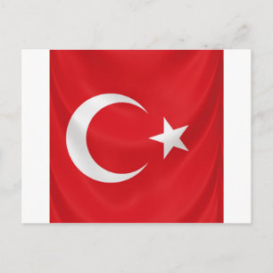 Cartão Postal bandeira nacional turca