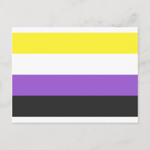 Cartão Postal Bandeira Não-Binária