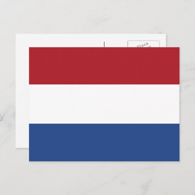 Cartão Postal Bandeira Neerlandesa, Bandeira dos Países Baixos (Frente/Verso)