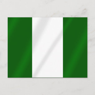 Cartão Postal Bandeira nigeriana das camisas e presentes da Nigé
