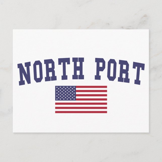 Cartão Postal Bandeira norte-americana (Frente)