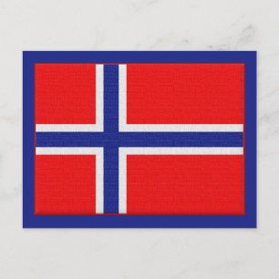 Cartão Postal Bandeira norueguesa