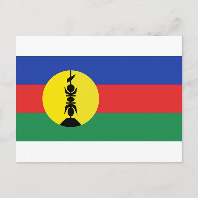 Cartão Postal Bandeira Nova Caledônia - Bandeira da Nova Caledôn (Frente)