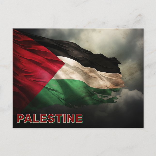 Cartão Postal Bandeira Palestina (Frente)