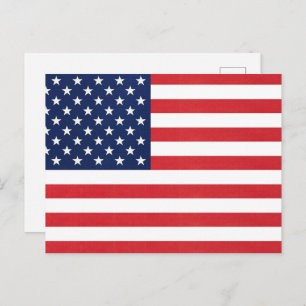 Cartão Postal Bandeira Patriótica Americana Personalizada