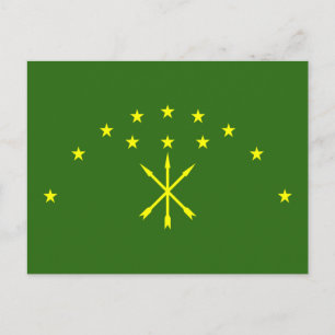 Cartão Postal Bandeira Patriótica da Adigueia