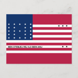 Cartão Postal Bandeira Patriótica do Atol Bikini
