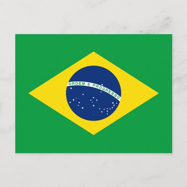 Cartão Postal Bandeira Patriótica do Brasil (Frente)