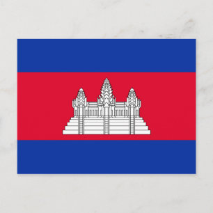 Cartão Postal Bandeira Patriótica do Camboja