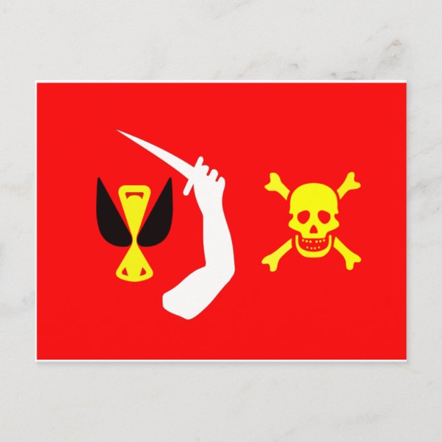 Cartão Postal bandeira pirata Christopher Moody (Frente)