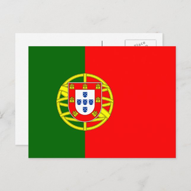 Cartão Postal Bandeira Portuguesa, Bandeira de Portugal (Frente/Verso)