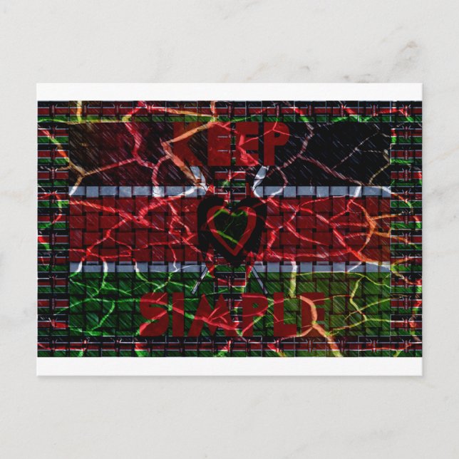 Cartão Postal Bandeira Rachada: Mantenha a Simplicidade - Resili (Frente)