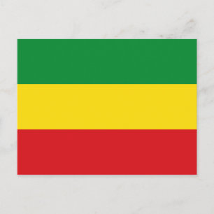 Cartão Postal Bandeira Rastafári Rasta Etíope