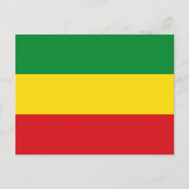 Cartão Postal Bandeira Rastafarian Rasta Etiópia (Frente)