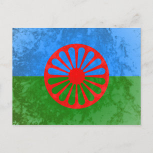 Cartão Postal bandeira romani