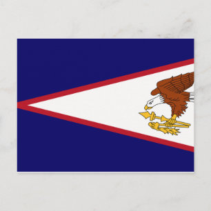 Cartão Postal Bandeira Samoa Americana