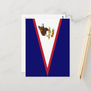 Cartão Postal bandeira Samoa Americana