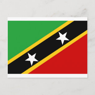 Cartão Postal bandeira santo Kitts e Nevis