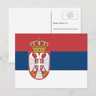 Cartão Postal Bandeira Sérvia, Bandeira da Sérvia