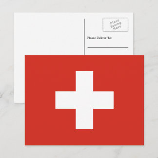 Cartão Postal Bandeira suíça, Bandeira de Suiça