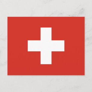 Cartão Postal Bandeira Suiça Die Nationalflagge der Schweiz