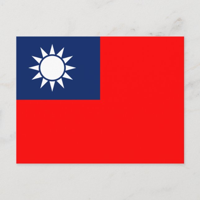 Cartão Postal bandeira taiwan (Frente)