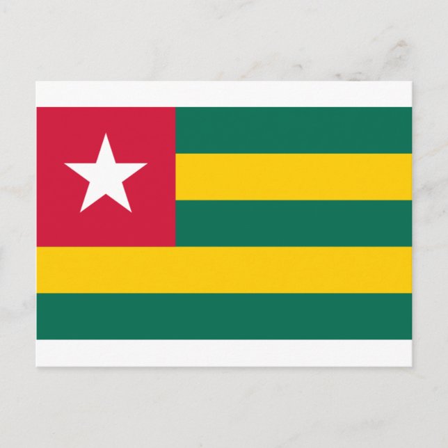 Cartão Postal bandeira togo (Frente)
