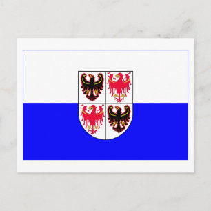 Cartão Postal Bandeira Trentino-Alto Adige