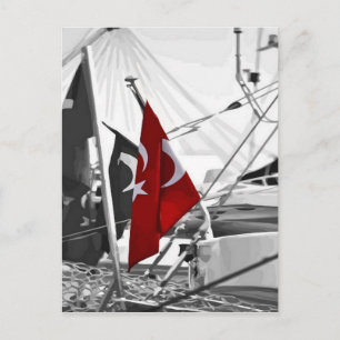Cartão Postal Bandeira Turca - Al Sancak