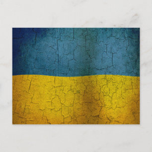 Cartão Postal bandeira ucraniana