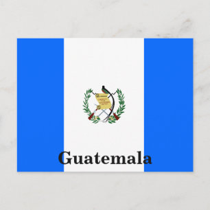 Cartão Postal Bandeira Vintage da Guatemala Viagem Turismo