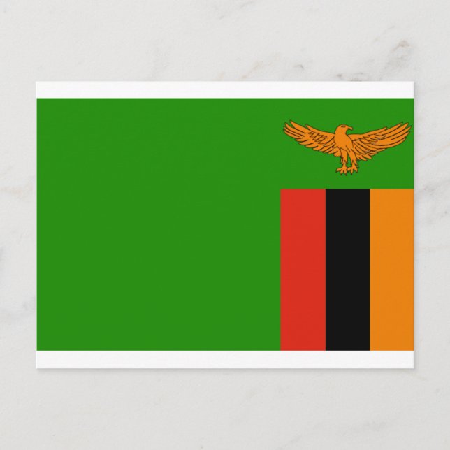 Cartão Postal bandeira zâmbia (Frente)