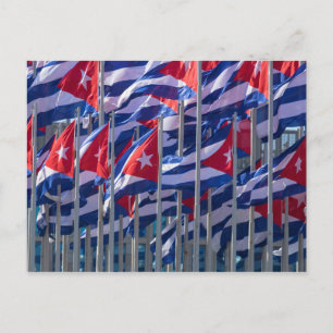 Cartão Postal Bandeiras cubanas, Havana, Cuba