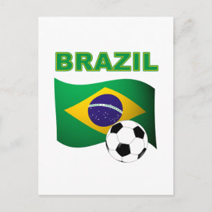 Cartão Postal Bandeja da Camisa da Copa do Mundo Brasil