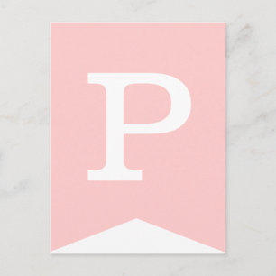Cartão Postal Bandeja de Bunting do Sinalizador de Partido Rosa