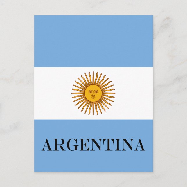 Cartão Postal Bandera de bandeira da Argentina (Frente)