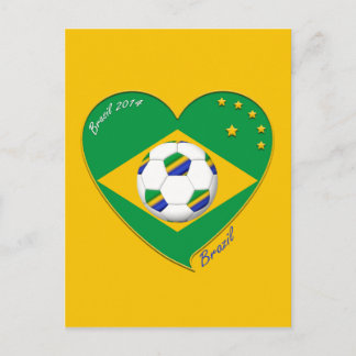 Cartão Postal Bandera de BRASIL FÚTBOL de campeones del mundo