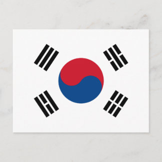Cartão Postal Bandera de Corea del Sur