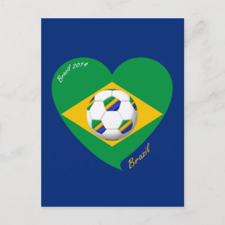 Cartão Postal Bandera do BRASIL FÚTBOL equipo nacional 2014