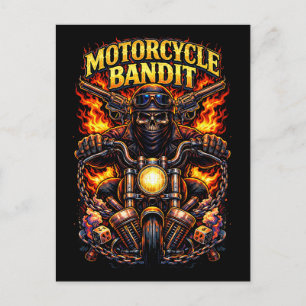 Cartão Postal Bandido de Motocicleta
