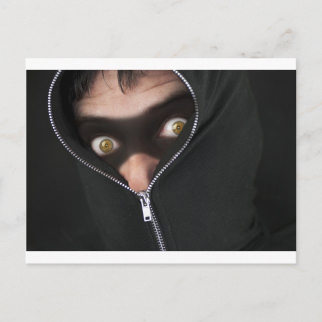 Cartão Postal Bandido De Olhos Amarelos (Frente)