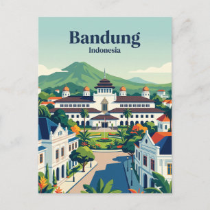 Cartão Postal Bandung, Java Ocidental Indonésia