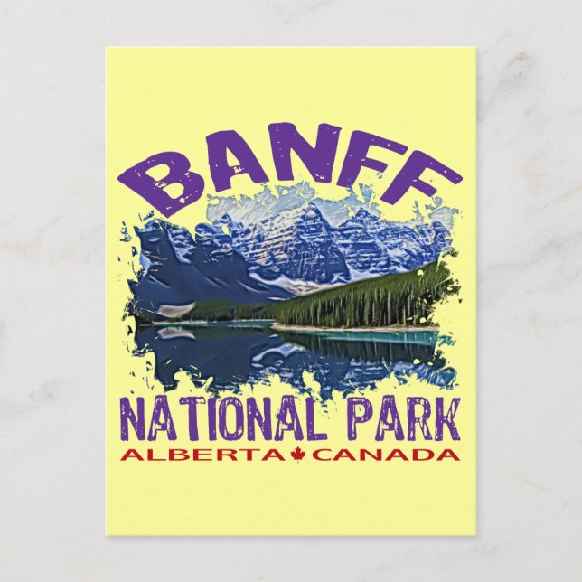 Cartão Postal Banff National Park, Alberta Canadá (Frente)