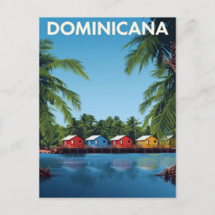 Cartão Postal Bangalôs Caribenhos da Dominicana Viagem Vintage