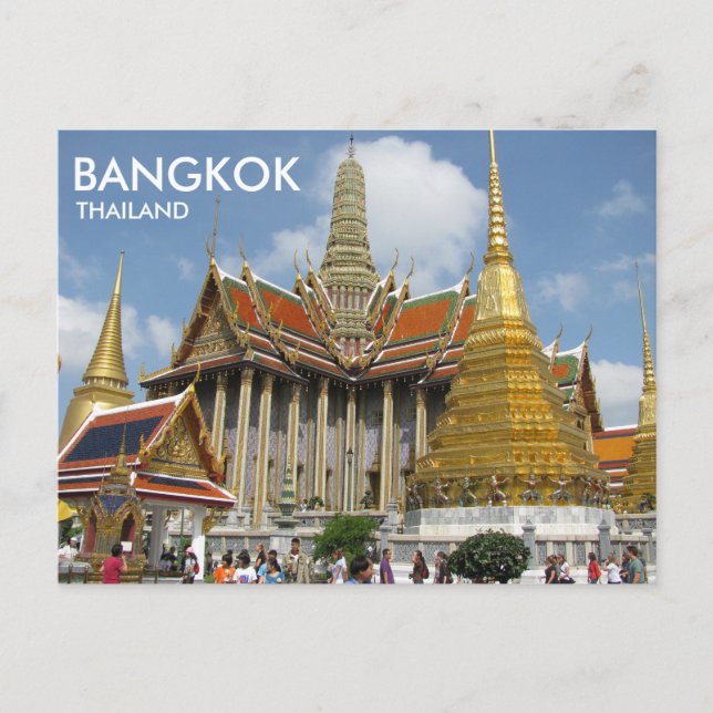 Cartão Postal Bangkok Tailândia Que Phra Kaew Emerald Buddha (Frente)