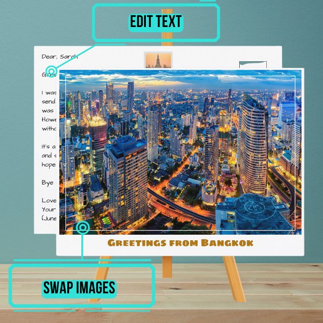 Cartão Postal Bangkok Tailândia Skyline Modern (Please enjoy our postcards and see the others in the collection.)