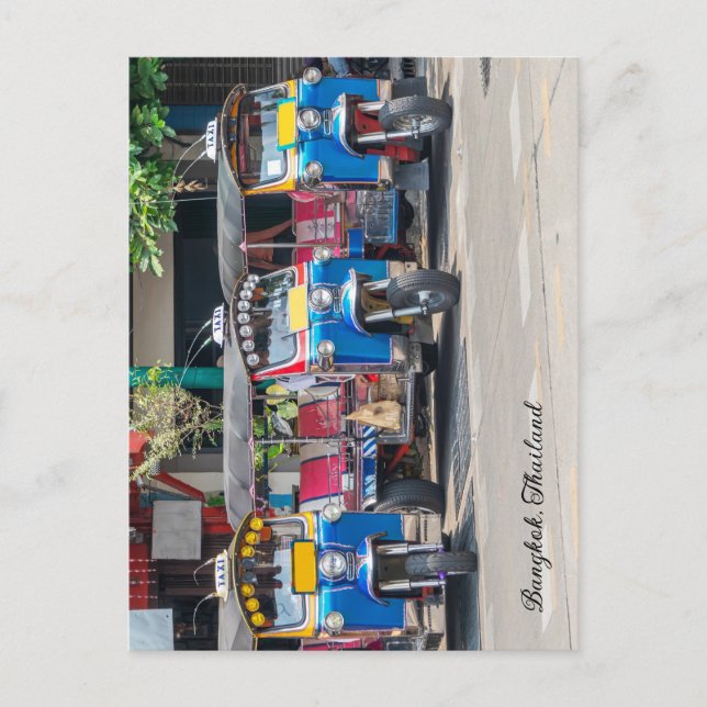 Cartão Postal Bangkok Tuk Tuks (Frente)